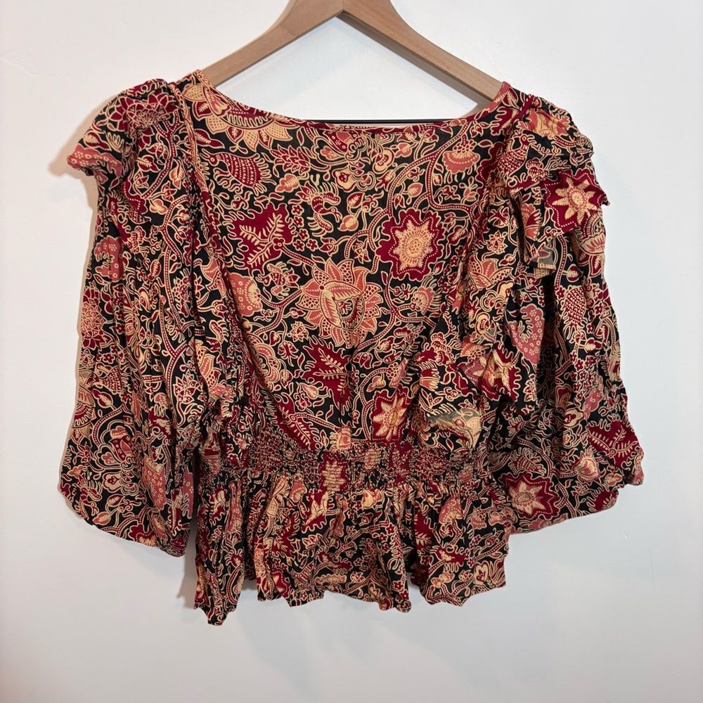 House of Harlow 1960 Jaipur Printed Blouse NEW with tags size medium - Picture 9 of 16